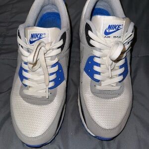Nike Air Max Men's Sneakers - White, Blue, and Gray